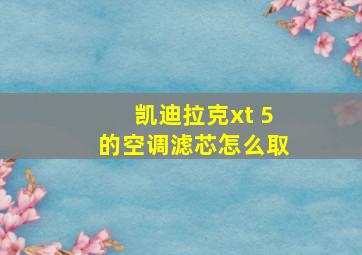 凯迪拉克xt 5的空调滤芯怎么取